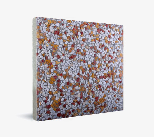 موزاییک واش بتن (سفید-قرمز-لیمویی) 50x50cm 